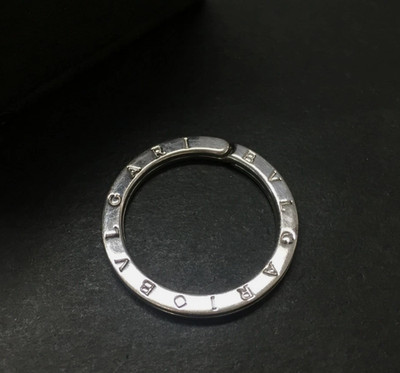 BVLGARI WITH BOX! Necklace Pendant Top Charm Ring Sterling Silver Key Bulgari