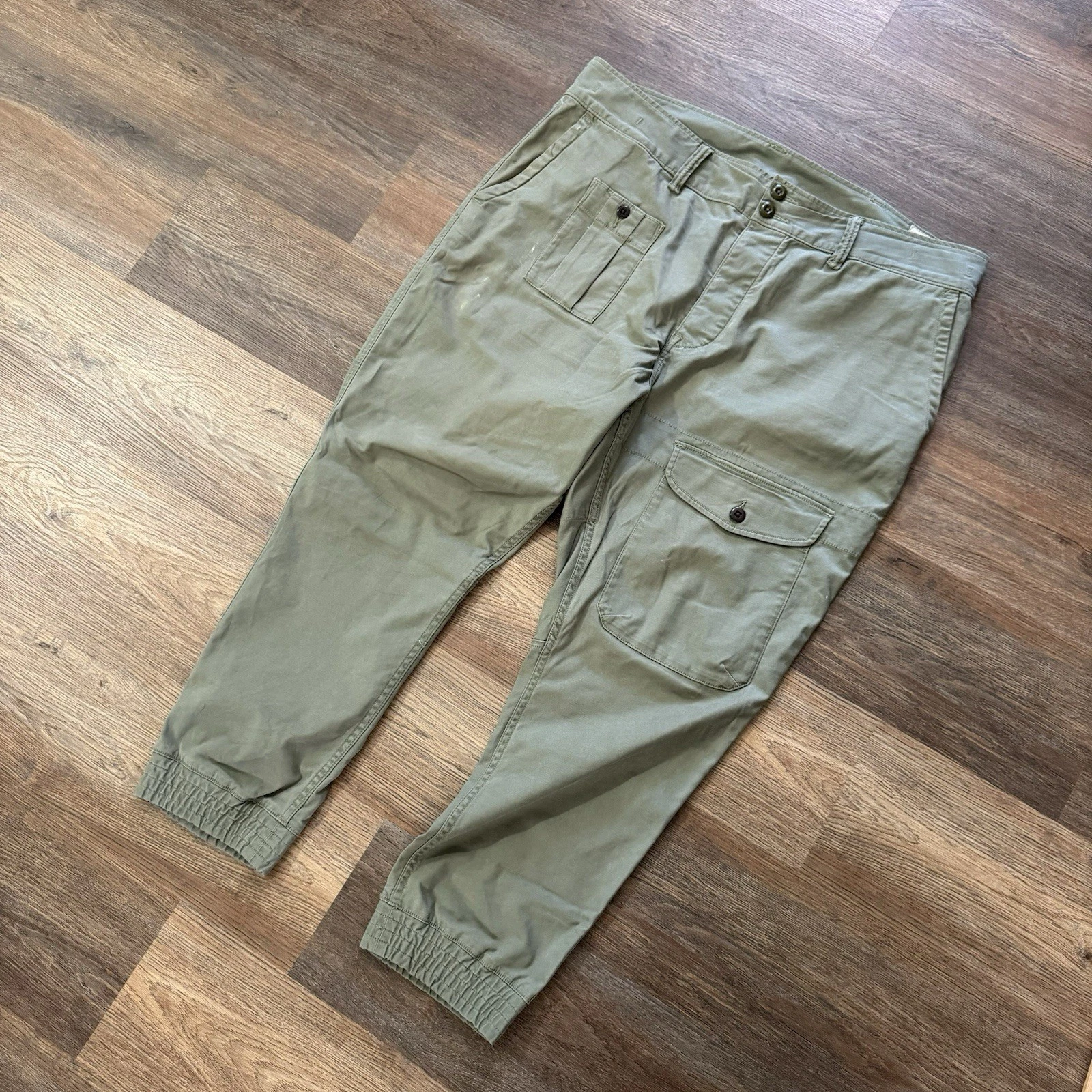 Ralph Lauren Green Cargo Jogger Pants Trousers Military Men’s Sz 40x30 *READ*