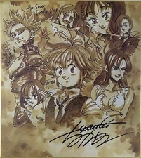 Paper products set, reproduction sign SHIKISHI ART "The Seven Deadly Sins"