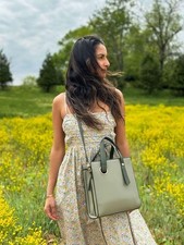 Cameleon Sage Concealed Carry Purse Green Vegan Leather Crossbody Tote 49712