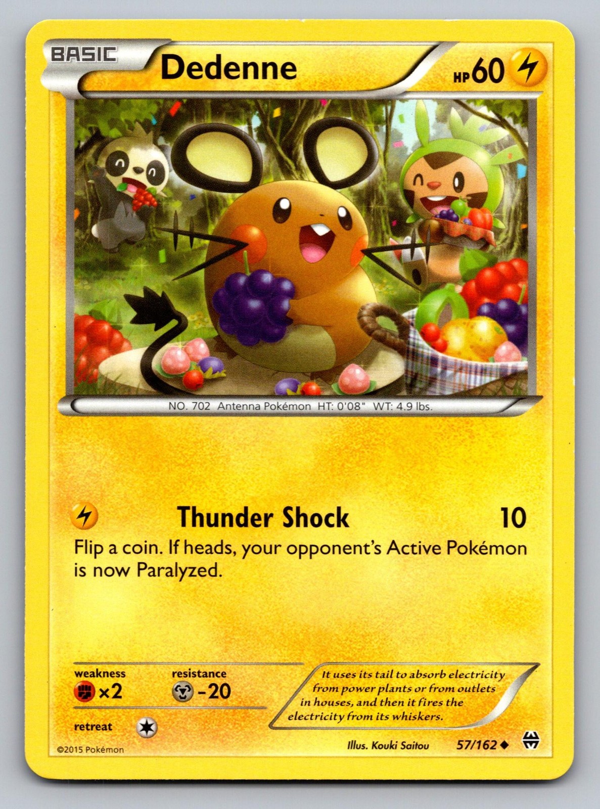 Dedenne 57/162 Uncommon BREAKthrough Pokemon Lightly Played