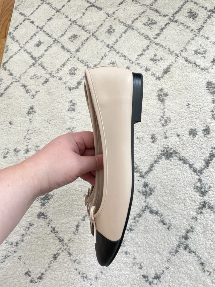 H&M 40 голая черный бант балетки женский размер 9 новый без коробки - Изображение 2 из 4