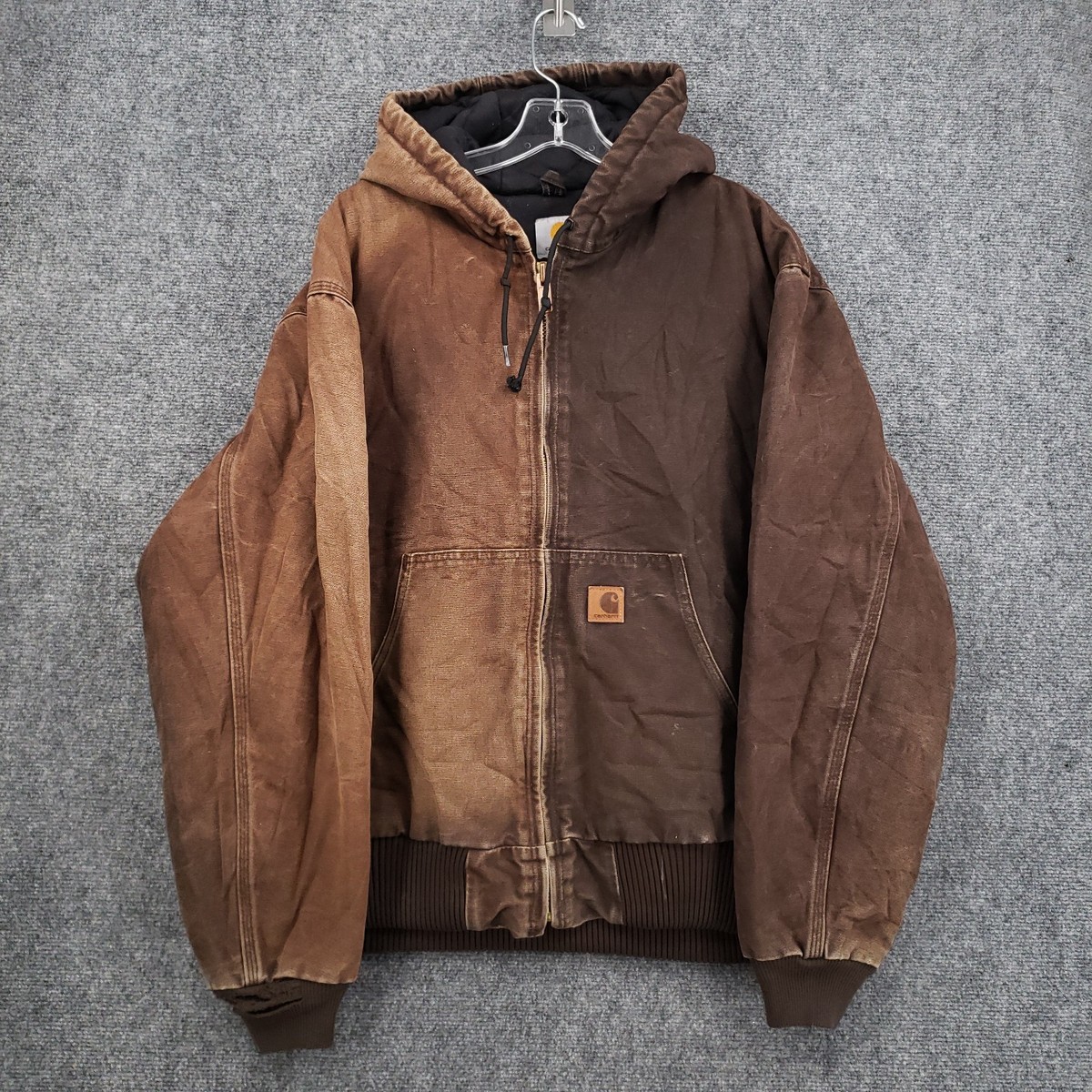 VINTAGE Carhartt J130 DKB Active Jacket Mens Large Brown Washed
