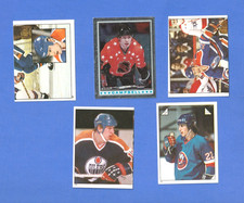 1982-83 Stickers Jari Kurri #108, Mark Messier #159,#98,#97, Mike Bossy#10.