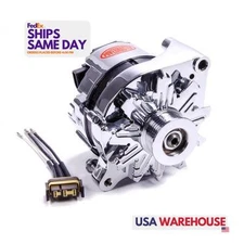 Powermaster 17735, One Chrome Fits Ford 2G 85Amp Alternator Performance Parts