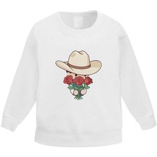 'Cowboy Holding Roses' Kid's Sweatshirt / Sweater / Jumper (KW060946)