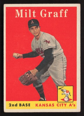 Milt Graff 1958 Topps #192 Kansas City Athletics VG-EX SU