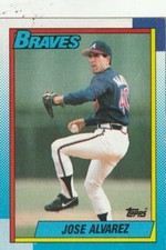 FREE SHIPPING-MINT-1990 Topps #782 Jose Alvarez Braves PLUS BONUS CARDS