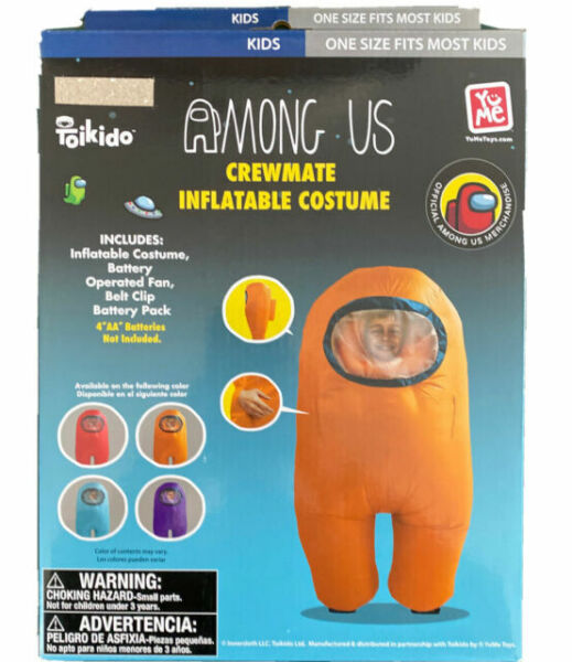 Amongst Us Imposter Sus Crewmate Inflatable Adult Costume Yellow | Standard