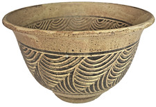 Large Studio Art Pottery Bowl   13 MCM Geomet...