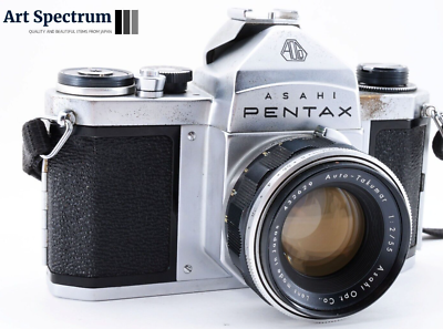 美品　アサヒペンタックス S2 ブラック オートタクマー55ミリF2 付 Opt N Mint][RARE] Asahi Pentax S2 + Auto-Takumar 55mm f2 Prime