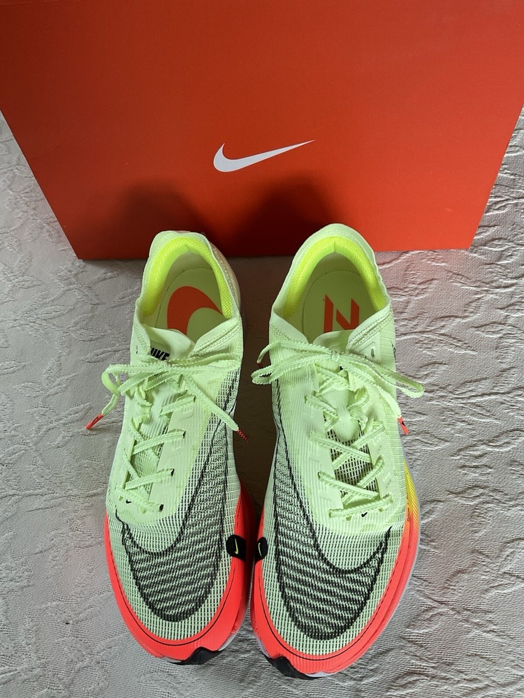 Nike ZoomX Vaporfly Next% 2 Volt Black Orange Running Shoes Men Size 11.5 CU4111-700