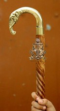 Vintage Style ONE Brass Antique Designer Handle Victorian Walking Cane Stick