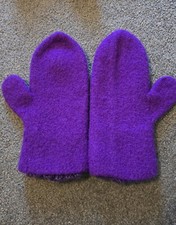 Mittens Wool Hand Knitted Felted