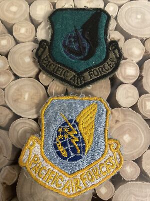 2 US Pacific Air Forces Command USAF Sleeve Patch PACAF Gold Green Subdued