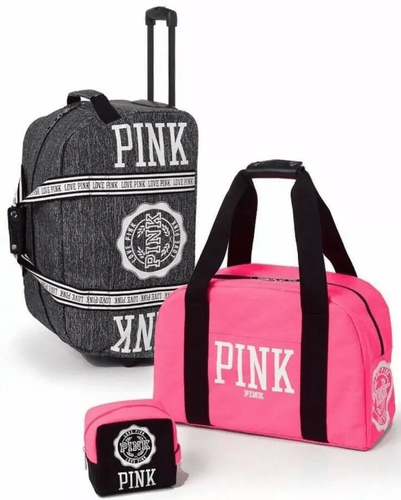 VICTORIA'S SECRET PINK スーツケース キャリー トランク By Victoria's Secret Pink Striped Travel Luggage for sale | eBay