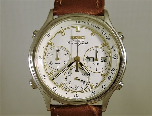 Seiko 7A38-7260 Vintage Chronograph Calendar Quartz.Cal.7A38, anno 1987 |  eBay