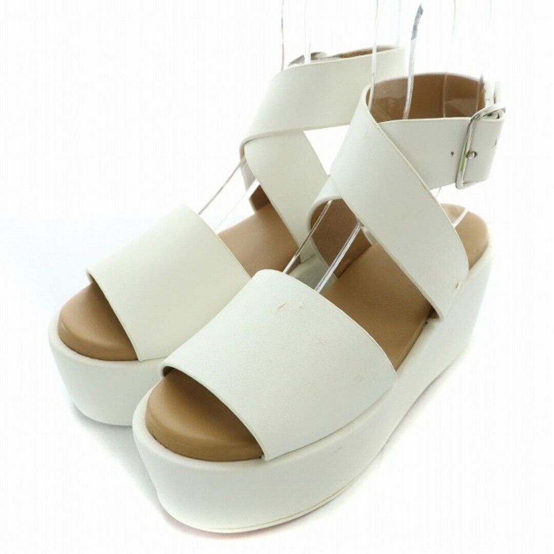 CLANE CROSS BELT SANDAL STRAP ROUND TOE THICK BOTTOE CLANE CROSS BELT SANDAL STRAP ROUND TOE THICK BOTTOE