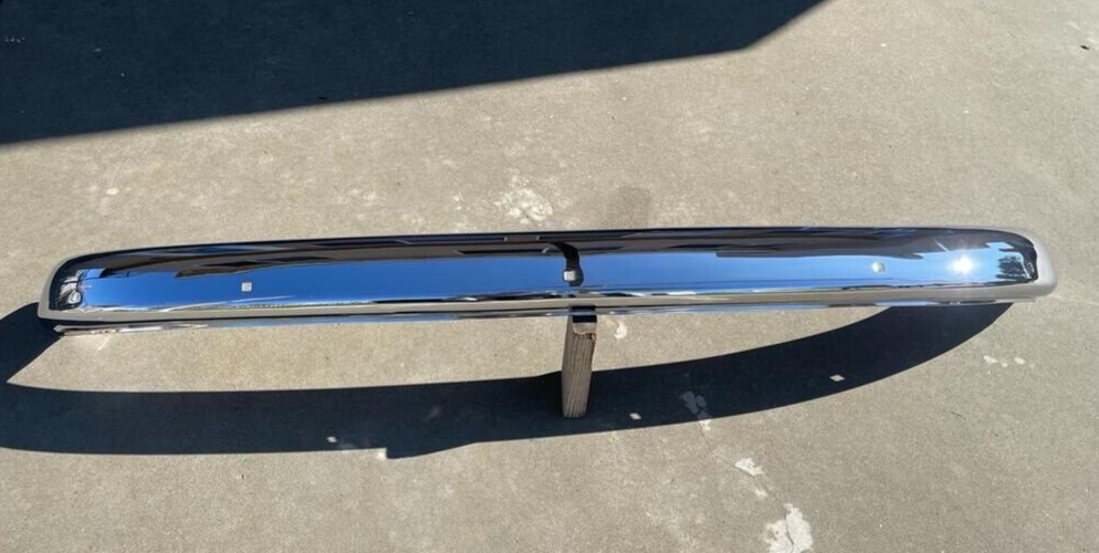S PLYMOUTH NEW TRIPLE PLATED CHROME REAR BACK IMPACT BUMPER 1951