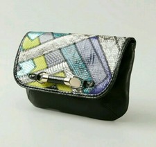 Jimmy Choo Zora snakeskin calfskin clutch NWT