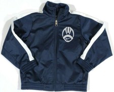 Nike Lightweight Jacket Boys Size 6 Full Zip Navy Blue Football Design
