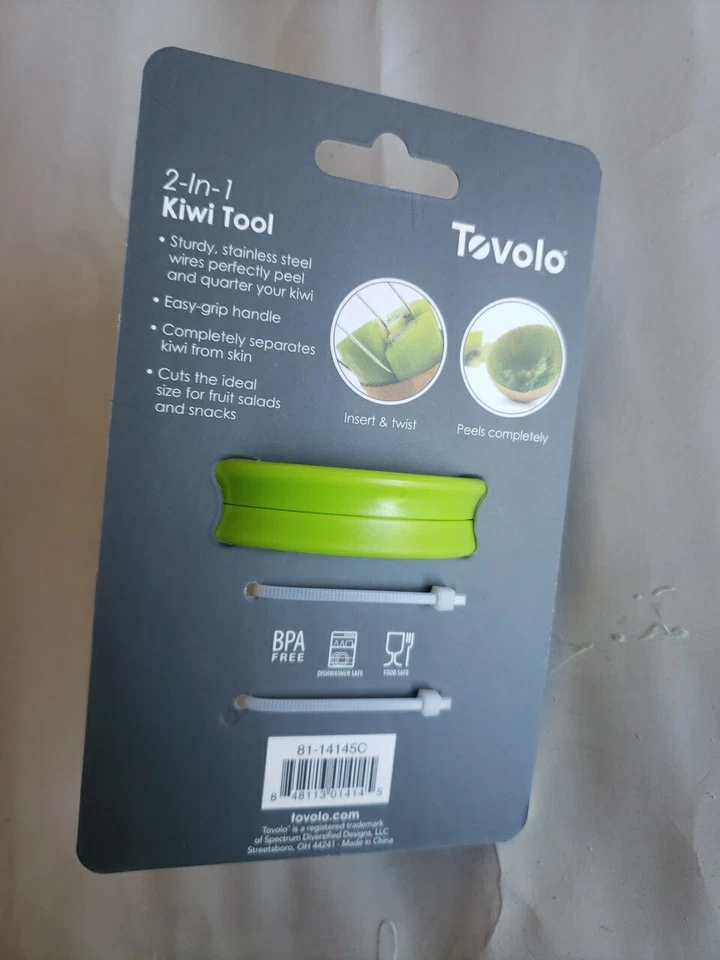 Tovolo 2 em 1, Ferramenta Kiwi Fácil de Agarrar, 1 EA, Verde - Imagem 2 de 4