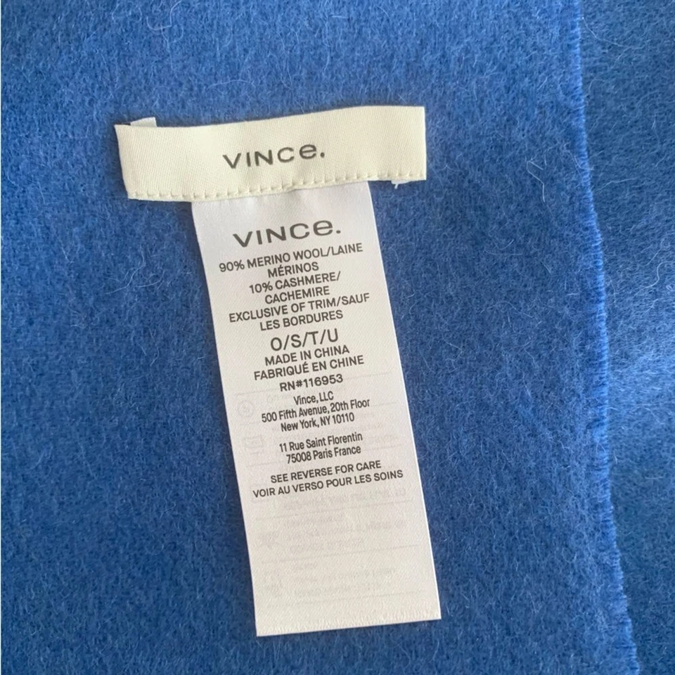 NUEVO Vince Merino Lana Cachemira Mezcla Gruesa Bufanda Envolvente Gran Tamaño Foto 3 de 3