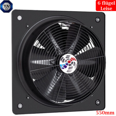 Axial Industrie Ventilator Gebläse Lüfter für Zuluft Abluft Wand Fenster 550mm