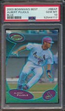 2003 Bowman's Best BLUE /100 Albert Pujols BBAP PSA 10 GEM MINT Pop 1 of 1