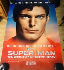 SUPERMAN SUPER/MAN Original DS Double Sided 27x40 Movie Poster Christopher Reeve