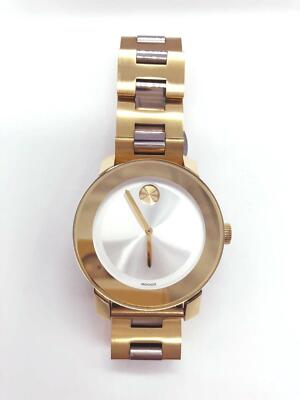 MOVADO BOLD Watch Two Toned Silver and Gold Urban Statement piece Womens Jewelry