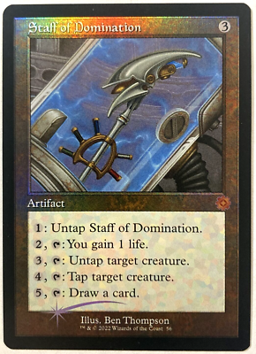 MTG Staff of Domination FOIL Brothers' War Retro Frame Artifacts
