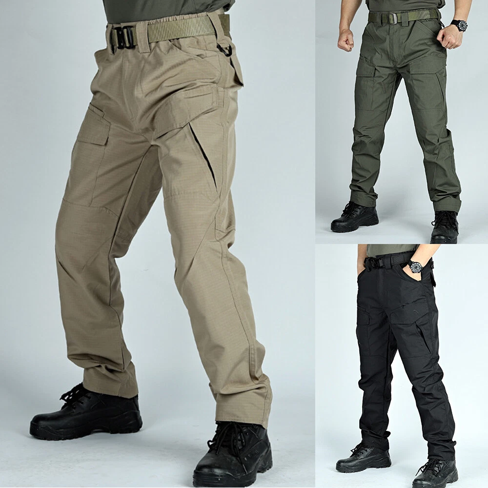 Pantalon Cargo Homme Combat Travail Outdoor Randonnée 6 Poches Pantalon R