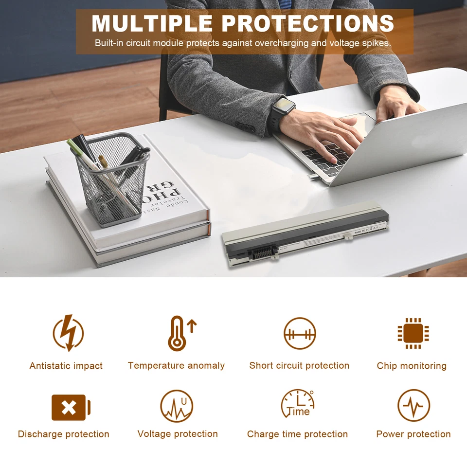 ✅Batería para Dell Latitude E4300 E4310 E4400 E4300N HW905 FM332 XX327 312-0823 Foto 3 de 4