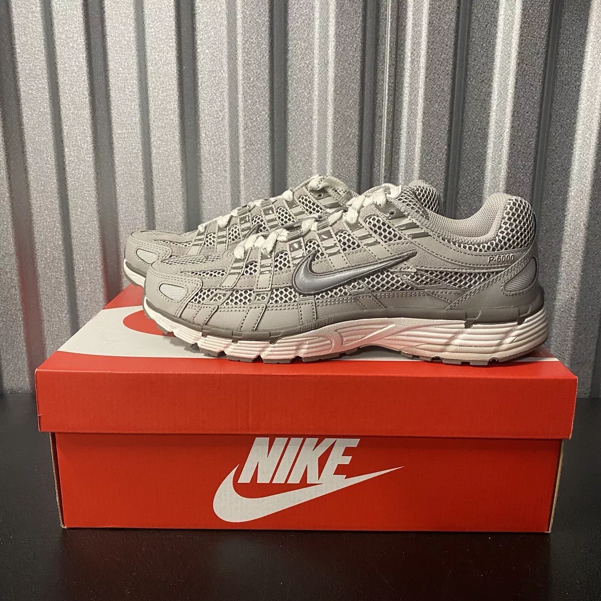 Nike P 6000 Premium Iron Grey Silver Athletic Shoes FN6837 012