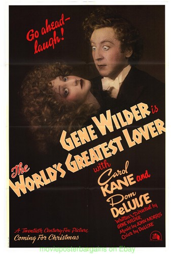WORLDS GREATEST LOVER MOVIE POSTER Advance Style 27x41 GENE WILDER CAROL KANE 77
