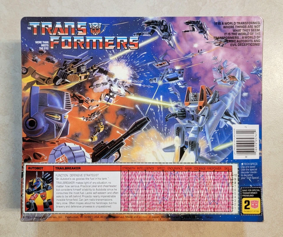 TRANSFORMERS G1 AUTOBOT TRAILBREAKER MISB US SELLER RARE! CAR TOY ROBOT - Image 2 of 3
