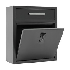 Wall Mount Locking Mailbox Outdoor Drop Box M...