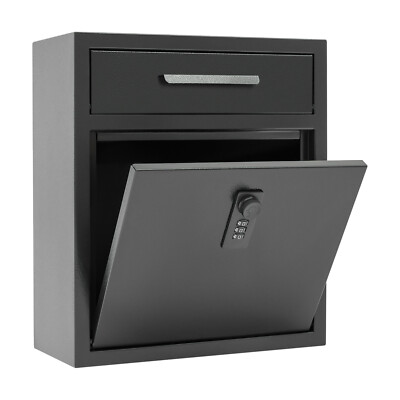 Wall Mount Locking Mailbox Outdoor Drop Box Mail Letter Post Box 10.5x4.7x12??