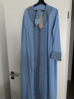 marokkanische kaftan Neu Babyblau mit Gürtel