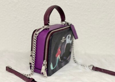 NWT COACH Disney X Coach Box Crossbody With Ursula Motif Leather