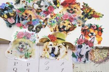 cute dog PET stickers, adorable dog breeds themed sticker Die Cut Stickers