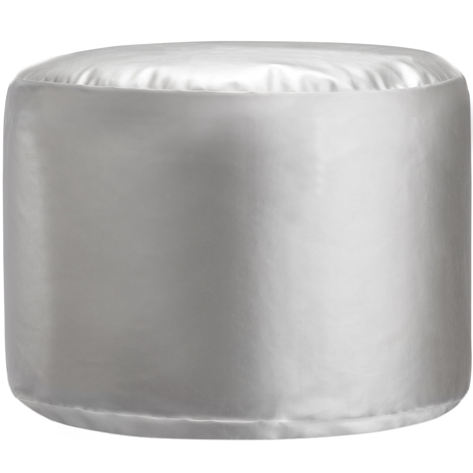 Metallic Pouf, Silver