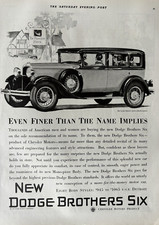 Chrysler Motors Dodge Brothers Six Auto Ye Powder Horn Vintage Print Ad 1929