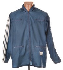 ADIDAS VINTAGE 1980'S BLUE FOOTBALL JACKET JERSEY SIZE M/L ADULT