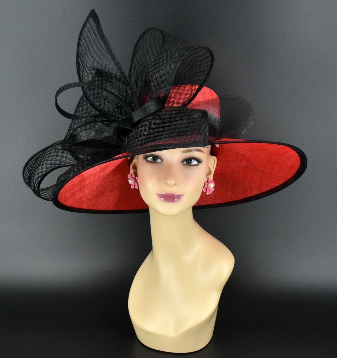 M22021( Red/black )Kentucky Derby Church Wedding Tea Party