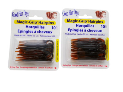 2 x Packs Magic Grip Hairpins 2 1/2'' Shell Brown (20 Pcs) Good Hair Days