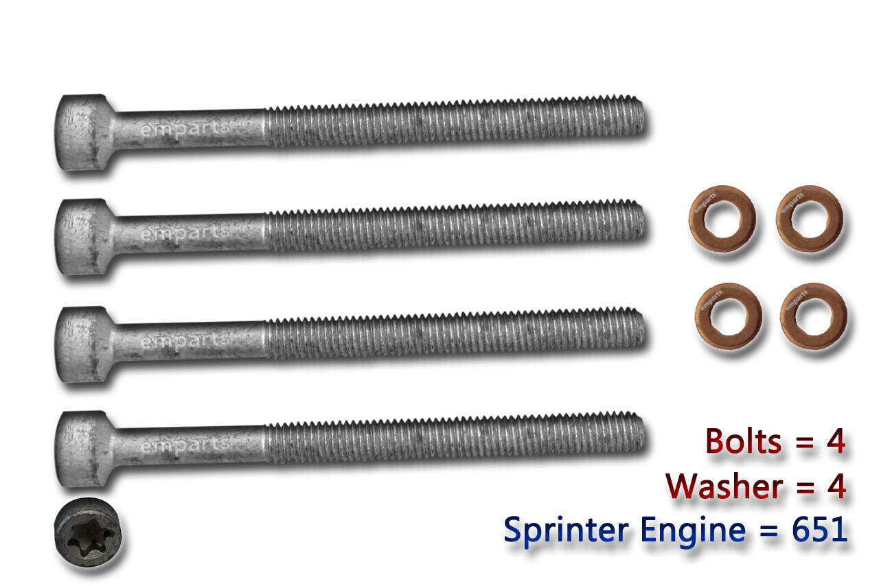 For Mercedes Sprinter W906 Injector Bolts & Washer Set Kit For 651 ...