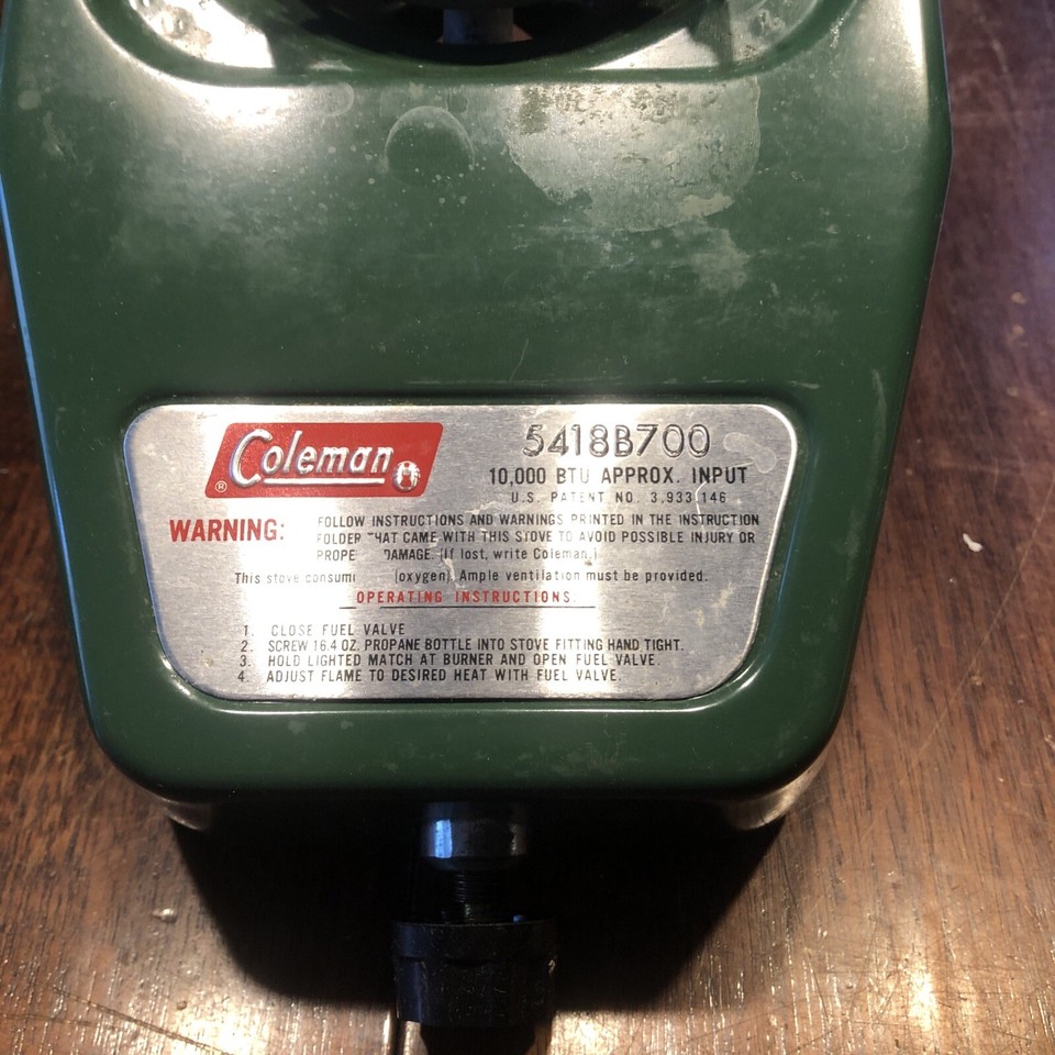 VINTAGE COLEMAN 5418B700 Camp Stove With Box eBay