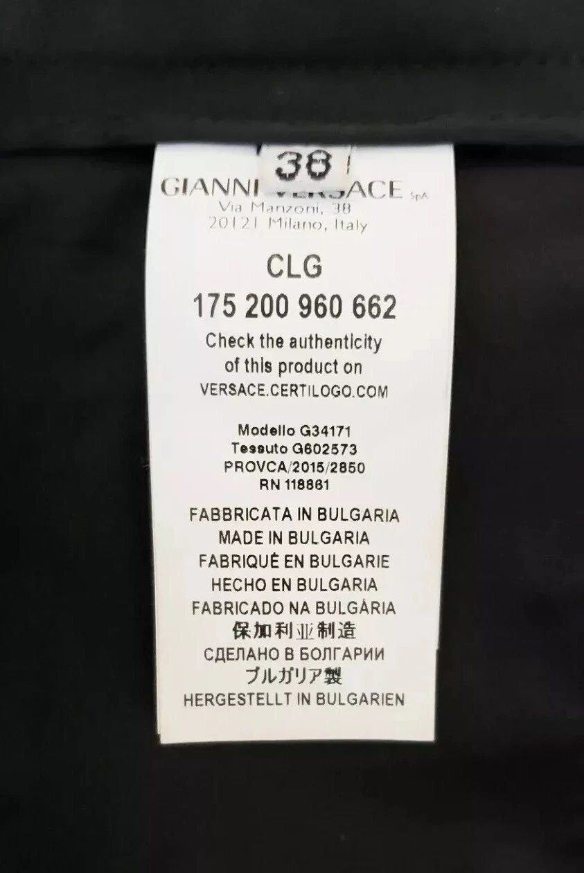 Pantalone classico elasticizzato nero Versace Collection taglia 38 2